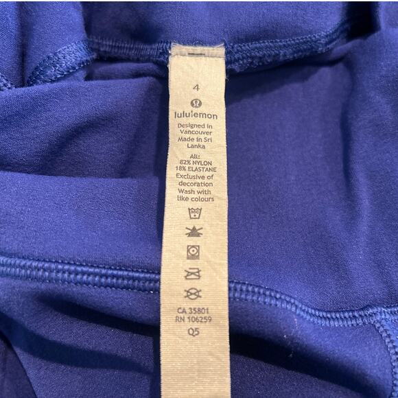 Lululemon Laser-Cut Seamless Leggings Sapphire Blue Size 4, 25" Inseam - Picture 4 of 5